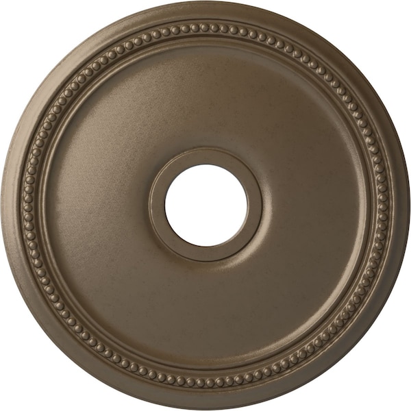 Ekena Millwork Diane Ceiling Medallion (Fits Canopies up to 5 3/8"), 18"OD x 3 5/8"ID x 1 1/8"P, Warm Silver CM18DIWSS - main